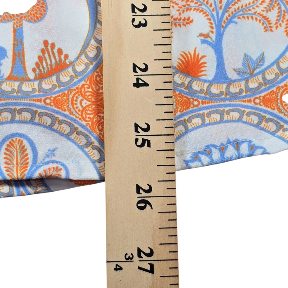 Gretchen Scott Circle Of Love Orange Jungle Symphony Boyfriend Shirt Women's M - Picture 7 of 7